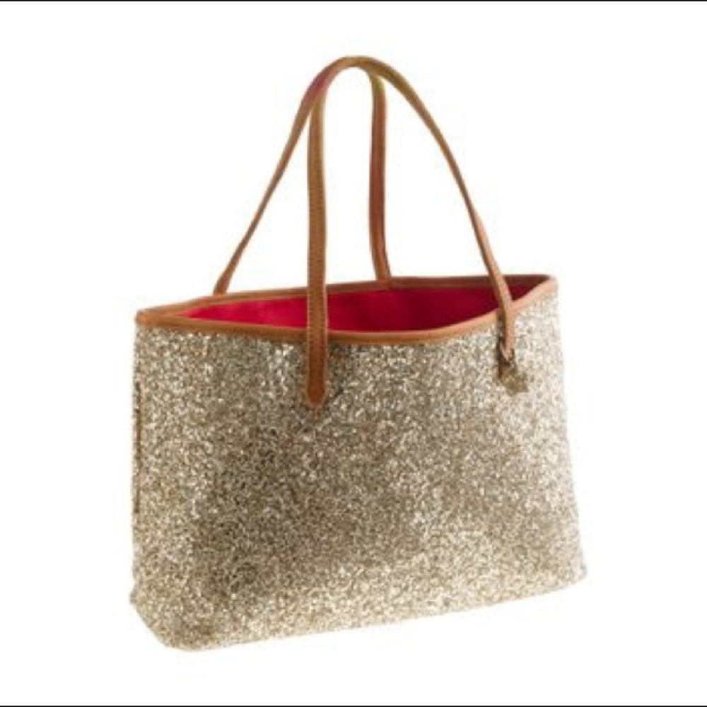 J.Crew Girls Glitter Tote Bag in
Glitter Light Gold (Metallic) Crewcuts